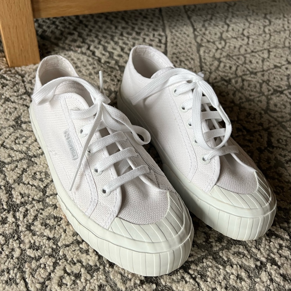 Superga white sneakers